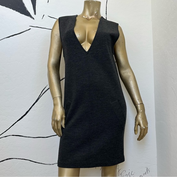 Vintage Dresses & Skirts - VINTAGE PREVIEW COLLECTION PURE WOOL SLEEVELESS MINI MOD DRESS SIZE XS, Grey
